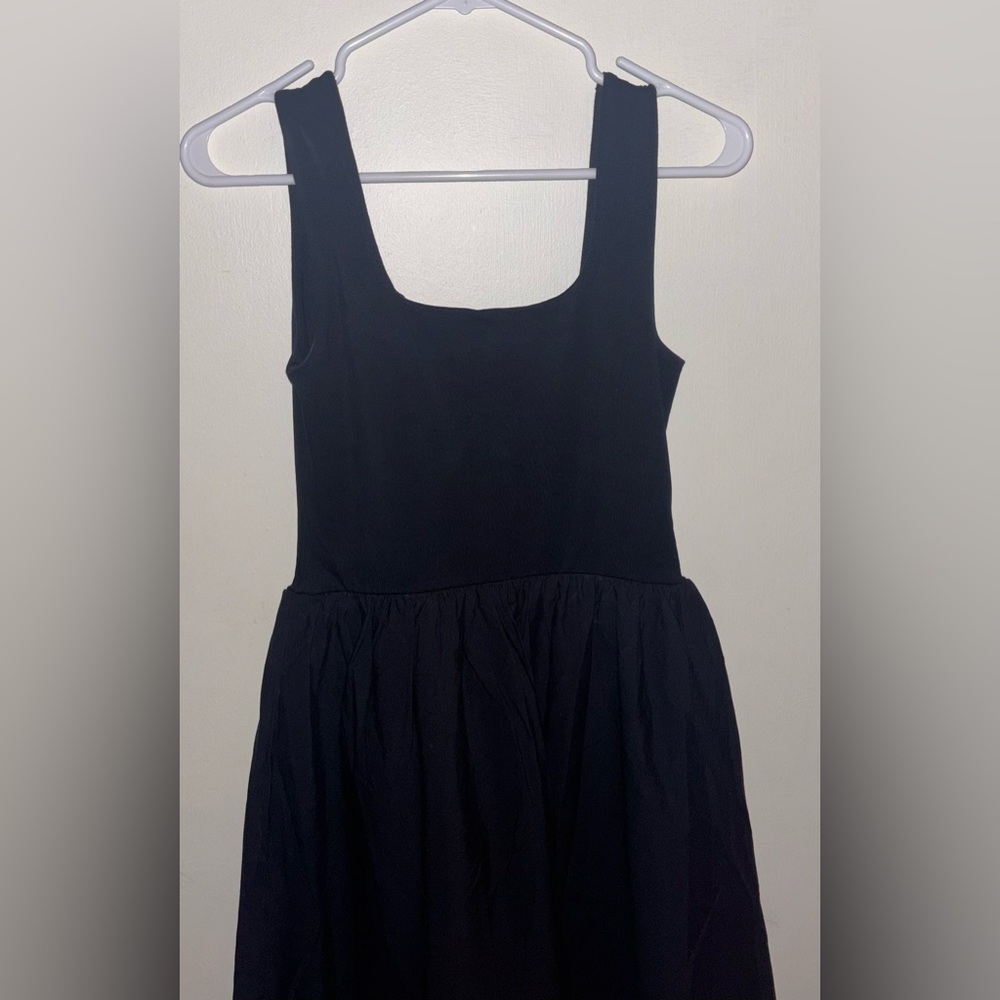 NWT J.Crew Petite Drop-waist mixy dress Black Midi XSP XS Preppy Dark Fairy - Picture 9 of 13